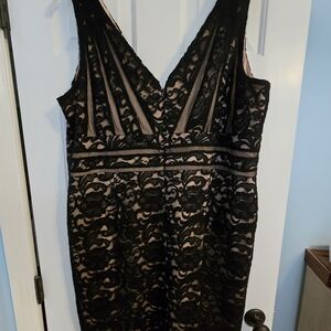 Xscape Black and Cream Dress